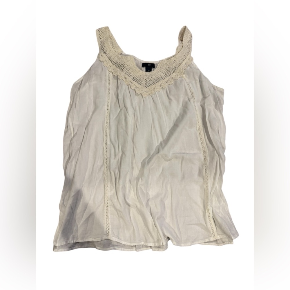 GAP white/off white‎ Lace Accent Women's Blouse
